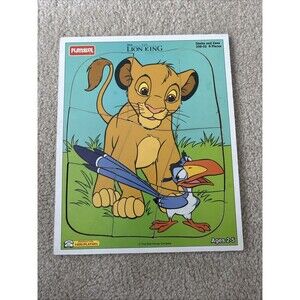 Playskool Disney Lion King Wooden Puzzle# 359-02 Vintage 9 Piece